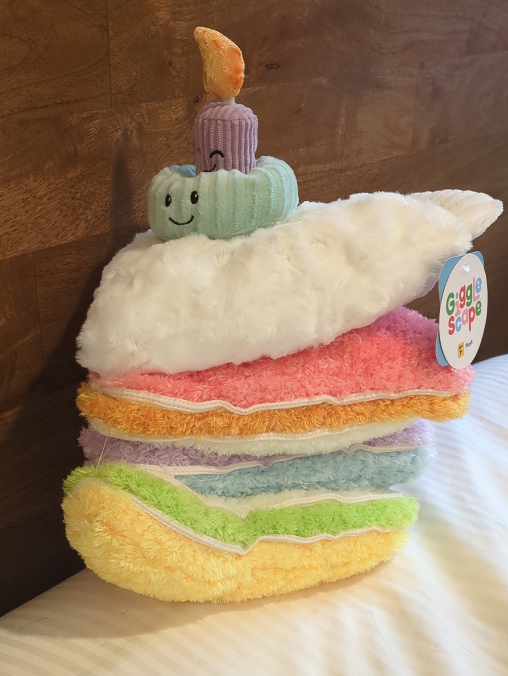 🩷 Pastel Stacked Cake Plush Toy - Multicolor